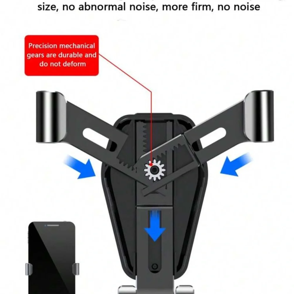 universal black car phone holder, air vent mount